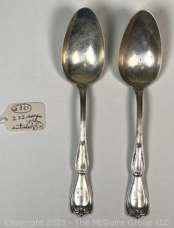 Two (2) Gorham Soup Spoons.  72 grams