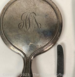 Collection of Silver Plate and Sterling Handled Silver Items 