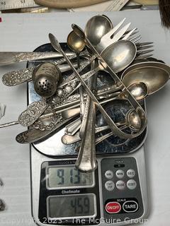 Group of Sterling Silver Flatware and Serving Utensils.  459 grams