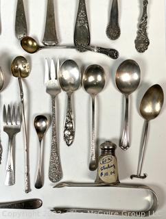 Group of Sterling Silver Flatware and Serving Utensils.  459 grams