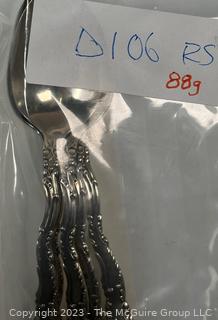 Five (5) Sterling Silver Teaspoons.  88 grams