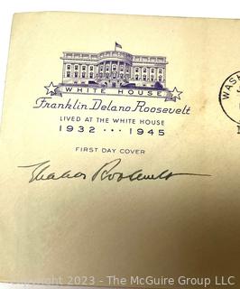 1945 First Day Cover (FDC) Signed by Eleanor Roosevelt