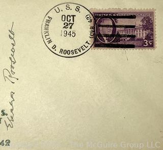 1945 First Day Cover of the Commissioning of the Franklin D. Roosevelt Carrier