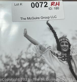 (2) Black and White Photos of Costumed Performers. Top photo measures 8 x 8". Bottom photo measures 10 x 8 1/4"