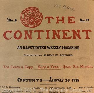 The Continent, An Illustrated Weekly Magazine January 1883