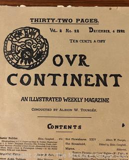 Our Continent, An Illustrated Weekly Magazine 1882