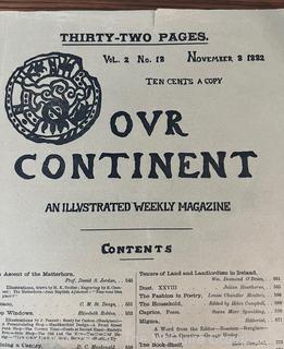 Our Continent, An Illustrated Weekly Magazine November 1882