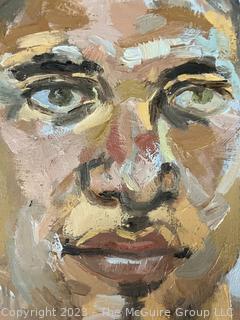 Unframed Oil on Paper titled "Frederick" by Artist Justine N. Green.  Measures 6 3/4 x 8 3/4"