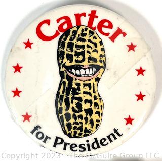 Three (3) President Jimmy Carter Peanut Themed Political Campaign Items