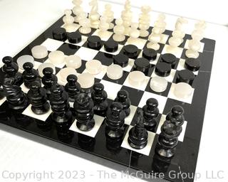 Marble Chess Board and Checker Sets