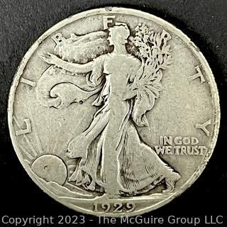 1929D Walking Liberty Half Dollar Silver Coin