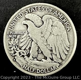 1935D Walking Liberty Half Dollar Silver Coin