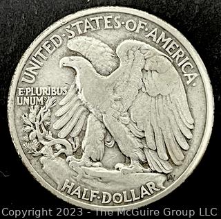 1937 Walking Liberty Half Dollar Silver Coin