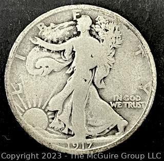 1917S Walking Liberty Half Dollar Silver Coin