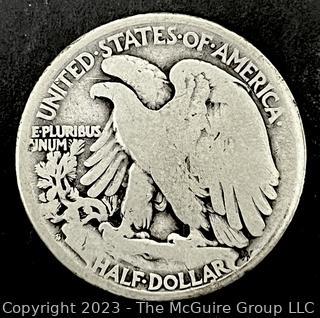 1917S Walking Liberty Half Dollar Silver Coin