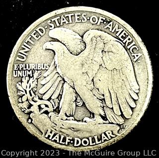 1936S Walking Liberty Half Dollar Silver Coin