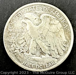 1934 Walking Liberty Half Dollar Silver Coin