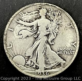 1936 Walking Liberty Half Dollar Silver Coin