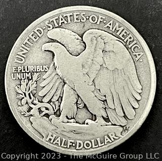 1916D Walking Liberty Half Dollar Silver Coin