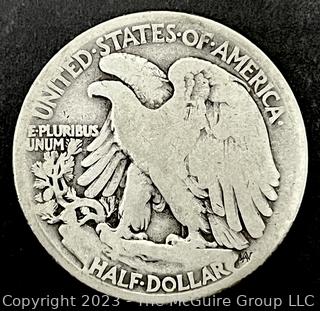 1916S Walking Liberty Half Dollar Silver Coin