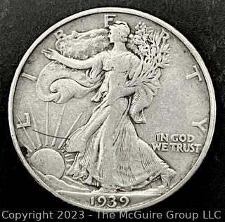 1939S Walking Liberty Half Dollar Silver Coin