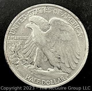 1939 Walking Liberty Half Dollar Silver Coin