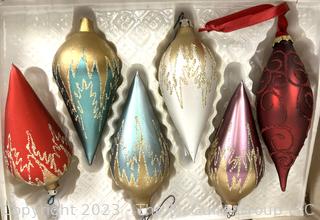 Four (4) Boxes Vintage Mercury Glass Ornaments 