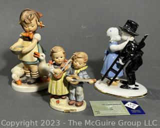 Three (3) Porcelain Figurines and Hummels by Goebel Germany &  Kunstporzellan Karl-Heinz Klette