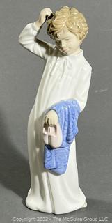 Lladro NAO Porcelain Figurine 232 Boy with Slippers. 10" Tall