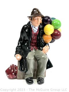 Porcelain Royal Doulton "The Old Balloon Man" Figurine Signed by Artist HN 1954