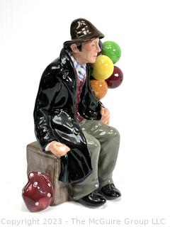 Porcelain Royal Doulton "The Old Balloon Man" Figurine Signed by Artist HN 1954