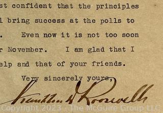 Signed Letter dated 1932 by then New York Governor Franklin D. Roosevelt thanking NY Senator for his support in upcoming Presidential win against then President H. Hoover (was 130RH)