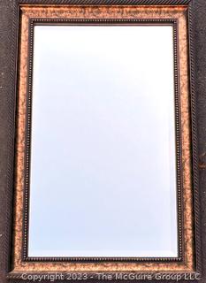 Large Gilt Frame Wall Mirror.  32" x 50".