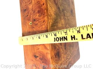 Handmade Wood Burl Veneer Jewelry Box  