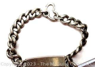 Sterling Silver ID Bracelet.  48.1 grams