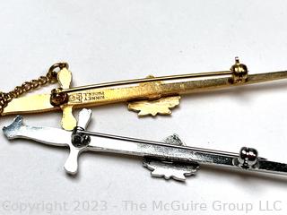 Two (2) US Military Academy West Point Class Sword Pins (was 0221BC)