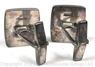 Pair of Sterling Silver Embossed Cuff Links