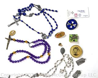 Religious Pins and Rosaries