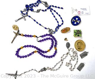 Religious Pins and Rosaries