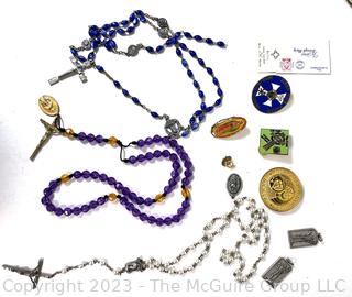 Religious Pins and Rosaries