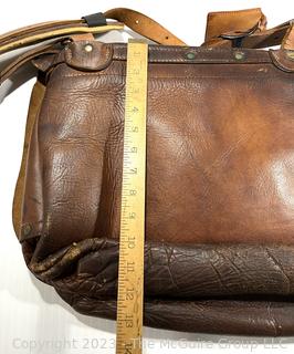 Vintage US Mail Postal Carriers Leather Messenger Bag or Satchel, Made by Byron.  