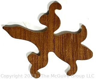 Vintage Wood Jigsaw Puzzle with Whimsy Shaped Pieces
