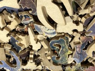 Wooden Jig-Saw Puzzle With Whimsy Shaped Pieces