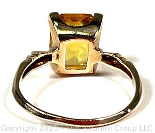 10KT Gold with Yellow Topaz Stone Ring