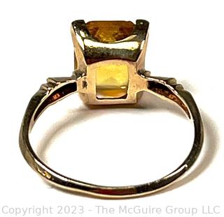 10KT Gold with Yellow Topaz Stone Ring