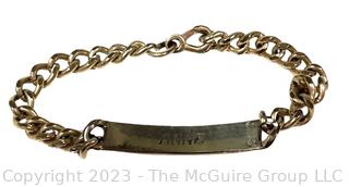 Elco Gold Filled Cuban Link ID Bracelet   