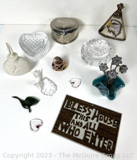 Decorative Collectibles Including Waterford Crystal Paperweights