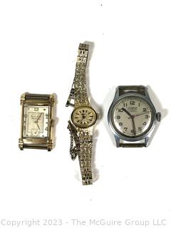 Three (3) Vintage Wristwatches Including Helbros, Bulova & Seiko