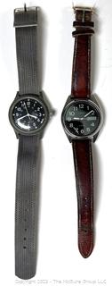 Two (2) Vintage Men's Wristwatches Benrus & Seiko