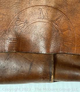 Vintage US Mail Postal Carriers Leather Messenger Bag or Satchel, Made by Byron.  